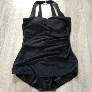 Lands' End One Piece Swimsuit with Faux Skirt